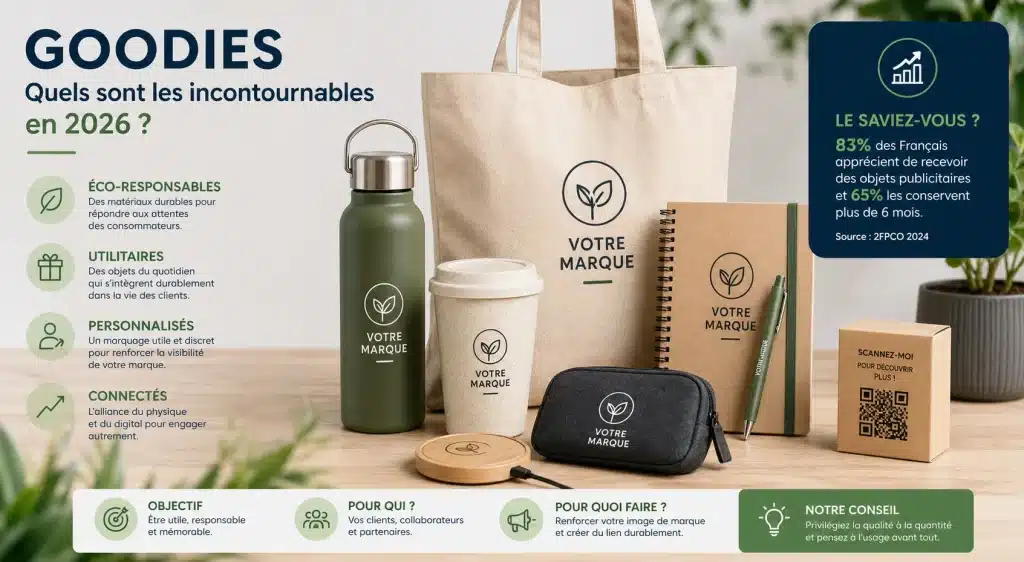 une infographie sur les Goodies en 2026