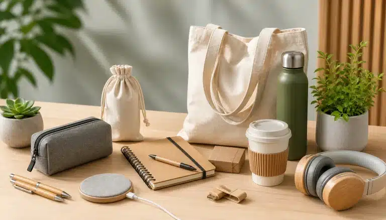 des goodies sur une table